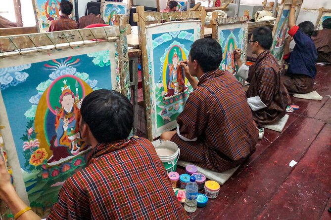 6 days Bhutan Tour - Punakha - Day 1 in Thimphu: Tachogang Lhakhang bridge, takin, nuns, and handmade paper