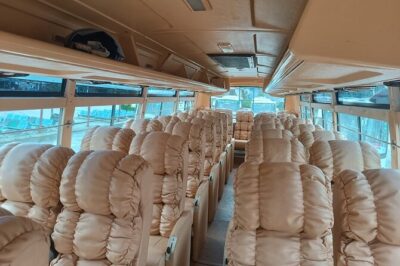 Kathmandu to Pokhara Premium sofa bus ticket - Seats, A/C, water, Wi‑Fi, and newspaper comfort