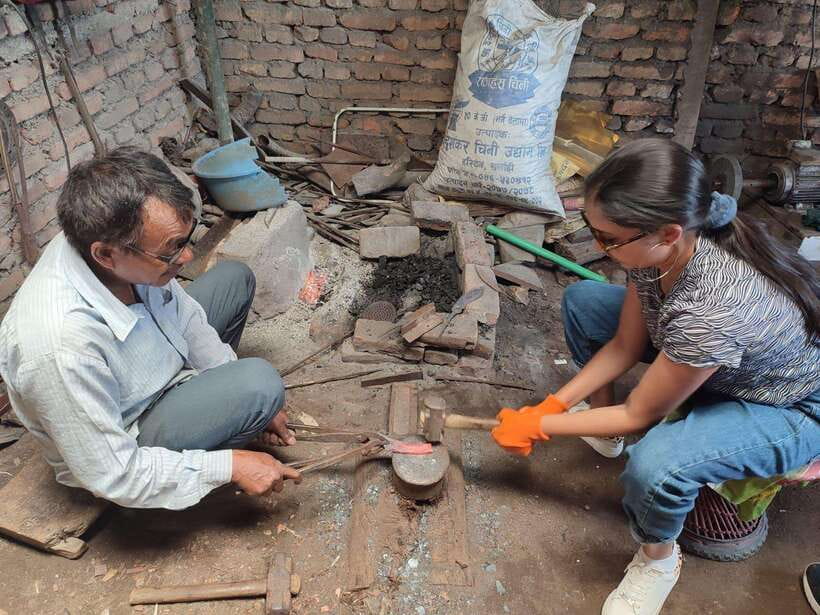 Knife Khukuri Making Workshop - First Grinding vs. Host-Only Sparks: How Safety Changes the Experience
