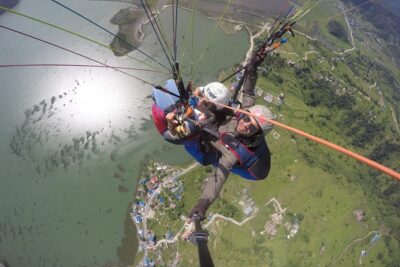 Paragliding - The full flow: pickup, paperwork, van to Toripani